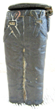 Antique 1886 Sculptural Pewter Work Pants Match Safe  - £177.67 GBP