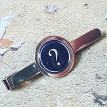 Handmade QUESTION MARK TYPEWRITER KEY TIECLIP chrome ? vintage MYSTERY m... - $10.12