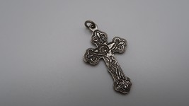 Vintage Sterling Silver Rare Crucifix Cross Stomach Stab Wounds 3cm NB11 - €20,49 EUR