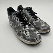 Nike Air Force 1 Low Basketball Shoes Men 11 Grey Silver Black Rare 2008 - £56.05 GBP