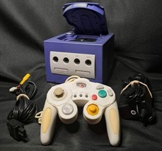 Nintendo Game Cube Console Indigo With Controller Tested Working - $140.24