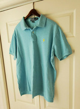 Polo by Ralph Lauren Men&#39;s Size XL Blue Short Sleeve Upper Button-Up Polo Shirt - £11.57 GBP