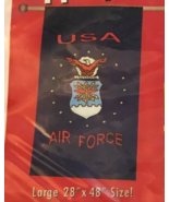 USA AIR FORCE Appliqued Military Flag Banner NEW Armed Forces 28 x 48 - £7.58 GBP