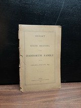1893 Genealogy Report Of The Danforth Family Of New England Ancestry History - £65.32 GBP