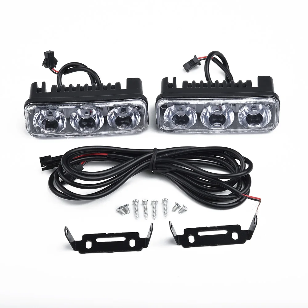 Universal 2pcs 3LED Car DRL Daytime Running Lights - £14.26 GBP