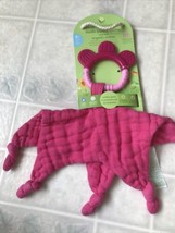 Green Sprouts Muslin Teether Blankie Lovey Comfort Chew new! Pink Color - $30.10