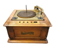 MV04 Grafonola Gramophone Table Top Maple Case Reproduction For Parts On... - $65.00