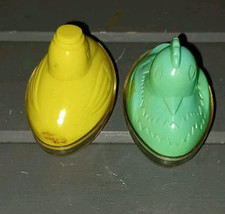 2 Vintage Plastic Easter Bright Colors/Clear Hens &amp; Ducks On Nests Candy... - $298.03 MXN