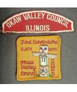 1970 Vintage OKAW Valley Council ILL Boy Scout Patch Set of 2 BSA  Badge... - £18.06 GBP