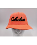 Vintage Cabela&#39;s Orange Denim Hunting Trucker Hat Cap Adjustable Belt Ba... - €9,88 EUR