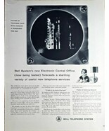 BELL TELEPHONE SYSTEM - Electronic Central Office - 1960 Vintage Print Ad - $233.65 MXN