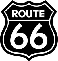 15x14.2cm Shaped Vinyl Window Sticker Route 66 highway car retro signage van - £4.48 GBP