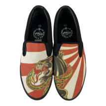 Draven Men&#39;s Tokyo Hiro Tattoo Rising Sun Japan Skate Slip On Shoes Size... - £31.45 GBP