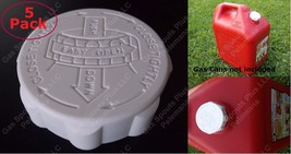 5-Pack BLITZ Gas Can CAPS ONLY Heavy Duty SAFETY GALLON LIDS Rubber Vito... - $8.54