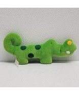 Baby Gund Plush Alligator Rattle Green Spots Two Teeth - Rare HTF - $1,186.45 MXN