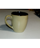 CUP ceramic hot/cold beige w/black Gibson ELITE dish &amp; microwave 3" (blk... - $7.50