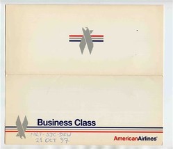 American Airlines Business Class Ticket Jacket Ticket Boarding Pass Stub Bag Tag - £12.55 GBP