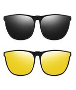 Trysee Polarized Flip Up Clip On Sunglasses Over Prescription Glasses Me... - $179.71 MXN