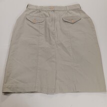 Averroe RN#40787 Women's Tan/Beige Cotton Rear Zip & Slit Denim Skirt Size 16 image 15