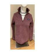 Classic Patagonia Better Sweater 1/4 Zip Women&#39;s XS Heathered Purple Pin... - $615.58 MXN