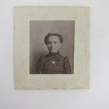Antique Photograph Young Woman Polka Dot Dress Susanna E. Niswonger Ohio... - $19.99
