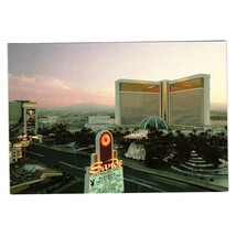 Vintage Postcard Vegas Strip Mirage Exterior Sands Marquee Playboys Sign Dusk KL - £6.15 GBP