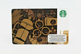 Starbucks Coffee 2013 Gift Card Black Braille French Press Zero Balance No Value - £8.47 GBP