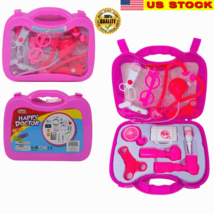 Toy Medical Kit Kids Pretend Play Doctor Kit Playset Carrying Case 11 PCS - £11.07 GBP