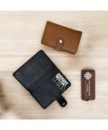 Personalised Leather Key Holder Wallet, 6 Hooks, 2 Pockets, Button Closure - $2,177.16 MXN