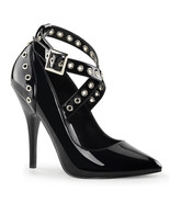 PLEASER Sexy Basic 5&quot; Black Stiletto Pumps Strappy High Heels Shoes SED4... - $67.95