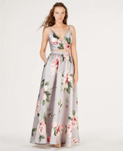 Speechless Junior Girls Floral Crop Top Dress 2 Piece Set, Silver Blush Size 11 - £67.66 GBP