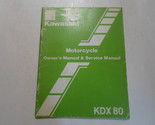1984 Kawasaki KDX80 Moto Proprietari Manuale &amp; Servizio Minor Indossare ... - $19.95