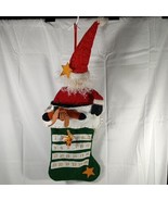 Large Santa Claus 32&quot; Stocking Advent Calendar Count Down to Christmas H... - £19.65 GBP