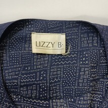 Lizzy B. RN#74972 Women's Blue/White 3-Button Cropped Blazer Jacket Chest 37 image 3