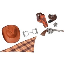 Classic Cowboy Texas Ranger / Sheriff / Rancher 9-pc Kids Costume Pretend Playse - £44.51 GBP