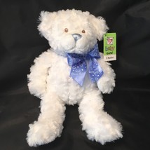 Religous Baby Ganz Baby Bear White Plush with Rattle 11&quot; God Bless Baby - £14.11 GBP