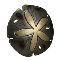 15 Inch Sparkling Glossy Metal Sand Dollar Wall Hanging Sculpture Home Decor - £23.41 GBP