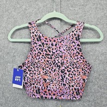 Joy Lab Sports Bra Womens Extra Small Pink Black Animal Print Strappy Ba... - $12.01