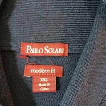 Mens Paulo Solari Modern Fit Men's 2XL Sweater VGUC Elbow Patches Shawl Collar image 3