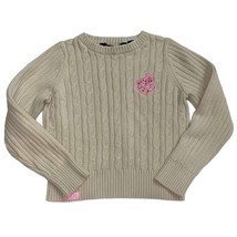 Rocawear Girls Adorable fall tan kids cable knit Winter sweater pink gem... - £4.67 GBP