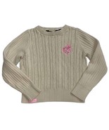 Rocawear Girls Adorable fall tan kids cable knit Winter sweater pink gem... - £4.66 GBP