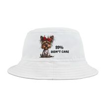 Cute Sarcastic Dog Humor Bucket Hat 99% Don&#39;t Care - $19.99