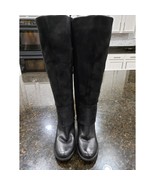 Leila Stone Tarah Boots Women Size 8 Black Leather Round Toe Block Heel ... - $52.80 CAD