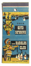 Harold&#39;s Club - Reno, Nevada Casino 30 Stick Matchbook Cover Matchcover NV - $2.00