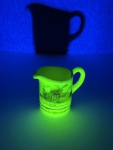 Vintage Uranium Custard Glass Mini Pitcher, Cathedral Episcopal See of ST Louis - £17.19 GBP