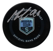 Marcus Johansson Signé Seattle Kraken NHL Inaugurale Saison Hockey Puck Fans - $48.49