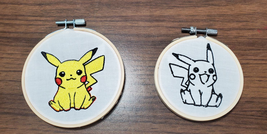 Custom Fan Made Embroidered Pokemon Pikachu Home Decor Ornament Accent B... - £22.40 GBP