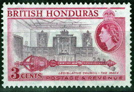 ZAYIX -British Honduras 146 MNH perf. 14 Council Hall &amp; Mace 041123-S128M - £1.18 GBP