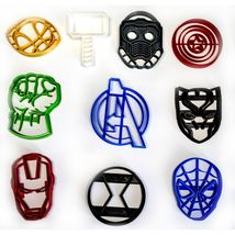 Avengers Infinity War Marvel Character Logos Set Of 10 Cookie Cutters USA PR1089 - £26.78 GBP