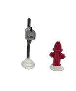Dept. 56 Snow Village Ceramic Fire Hydrant &amp; Mailbox Figure Set 5132-2 V... - £9.69 GBP